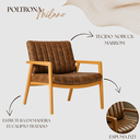 Ver imagem 2 de Conjunto 2 Poltronas Milano para Área ou Varanda Gourmet Estofada Pés em Madeira Maciça Decorativa S
