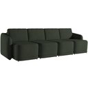 Ver imagem 1 de Sofá Cama para Sala de Estar 4 Lugares 356cm Montserrat K01 Veludo Verde - Lyam Decor