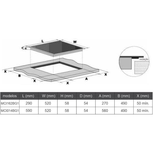 Cooktop 4 Bocas de Indução com Turbo Mci014Bg1 220V Mueller - 8