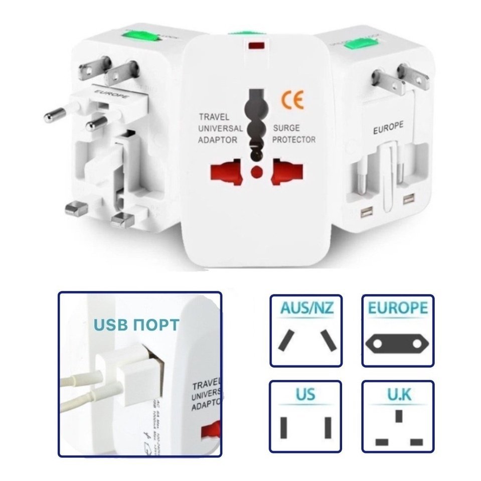 Adaptador Tomada Universal Internacional Eua Europa Asia - Lukton - 4