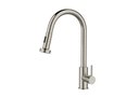 Ver imagem 1 de Torneira Monocomando Bica Extensível Giratória Cozinha Gourmet Aço Escovada Luxo Abs Premium