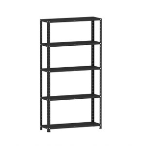 ESTANTE DE AÇO 175X92X30 5 PRAT. C/ REFORÇO PANDIN - PRETO EP-5AR-VU-175
