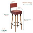 Ver imagem 3 de Kit 02 Banquetas Barcelona Corissimo Telha Salaone - Ruotolo Decor