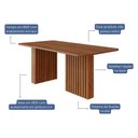 Ver imagem 3 de Mesa de Madeira Ester 180 Cm Cinamomo - Cimol