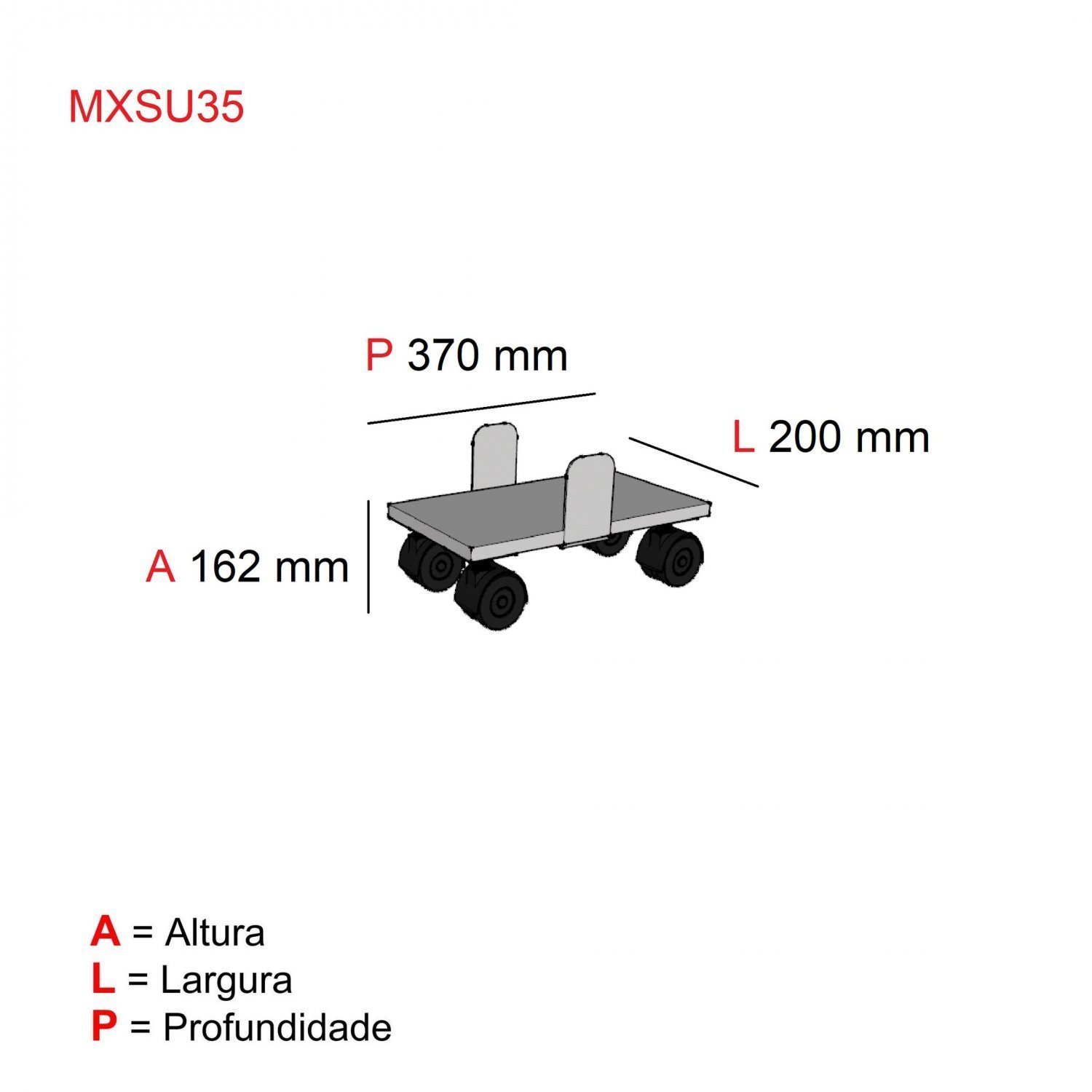 Suporte para CPU com Rodízio MXSU-35 Maxxi  - 2