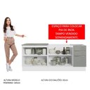 Ver imagem 7 de Kit Com 2 Balcões De Cozinha 4 Portas Branco/Cinza
