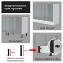 Ver imagem 2 de Kit Com 2 Balcões De Cozinha 4 Portas Branco/Cinza