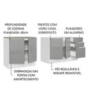 Ver mais imagens de Kit Com 2 Balcões De Cozinha 4 Portas Branco/Cinza
