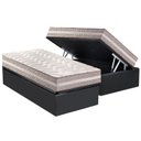 Ver imagem 1 de Cama Box Baú Solteiro: Colchão Ortopédico Paropas D33 / AG65 Confort + Base CRC Suede Gray(88x188)