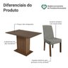 Conjunto Sala de Jantar Mesa Tampo de Vidro 4 Cadeiras Madesa - 4