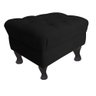Puff Decorativo Retro LuizXV sem Baú Suede Preto 50 recepção - 3