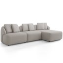 Ver imagem 5 de Sofá 4 Lugares com Chaise Direito Sala Living 288cm Arlo F04 Linho Cru - Lyam Decor