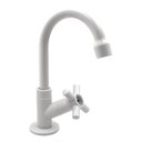 Ver imagem 1 de Torneira Banheiro Mesa Bica Móvel Abs Branco Slim 1/4 V