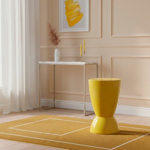 Banqueta Circular Argo Amarelo/Limão Siciliano