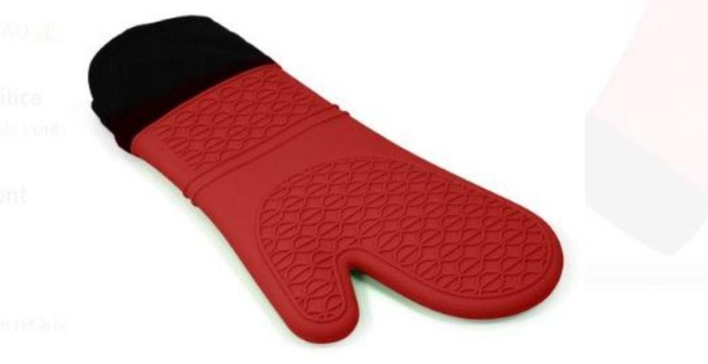 Luva de Silicone Ect - 22 X 18 Cm Vermelho - 6