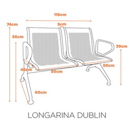 Longarina Dublin - 2 Lugares Fratini - 4