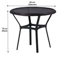 Ver imagem 6 de Kit 4 Cadeiras Alumínio e Mesa Tampo Varanda Jardim Piscina Jardim Trama Original