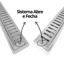 Ver imagem 4 de Ralo de Banheiro Abre Fecha 70cm X 5cm Inox 304 Coletor Branco Seca Box