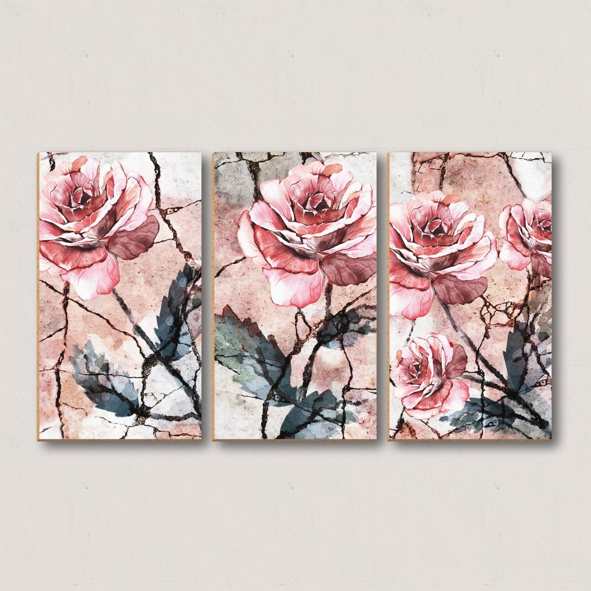 Quadro Decorativo Rosas Flores Primavera Rústico Vintage:rosas - 5