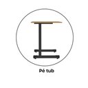 Ver imagem 5 de Mesa de Escritório Reta M90 P15 Tubular Pé em Aço 90cm Samba-Preto Pandin Móveis