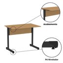 Ver imagem 4 de Mesa de Escritório Reta M90 P15 Tubular Pé em Aço 90cm Samba-Preto Pandin Móveis