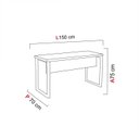 Ver imagem 4 de Mesa para Escritório 150cmx70cm PE40 Móveis 150cm Pandin Imbuia Terra E Preto