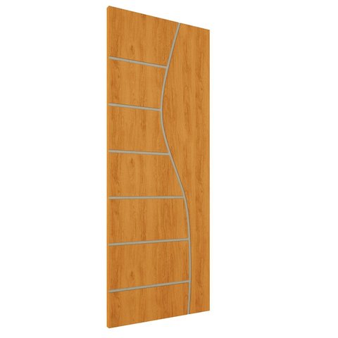 Porta de Madeira Frisada U.v 210cm X 90cm - R10s:cerejeira