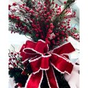 Ver imagem 4 de Kit 2 Fitas Aramadas Decoração Vermelha Natalina 6,3cm 9,14m