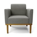 Ver imagem 6 de Poltrona Decorativa Isabella Pés Fixo em Madeira Castanho Suede Grafite G19 - Gran Belo