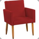 Ver imagem 3 de Kit Namoradeira Decorativa + 2 Poltronas Para Sala Reforçadas + Puff Redondo Suede
