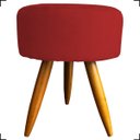 Ver imagem 4 de Kit Namoradeira Decorativa + 2 Poltronas Para Sala Reforçadas + Puff Redondo Suede