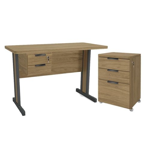 Conjunto Escritorio 3 Pecas Mdp 500301 Versatil Kappesberg Itapua