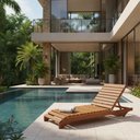 Ver imagem 7 de Espreguiçadeira para Jardim em Madeira Maciça Chaise Long Marrom