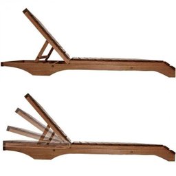 Espreguiçadeira para Jardim em Madeira Maciça Chaise Long  - 2