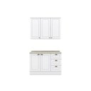 Ver imagem 3 de Cozinha Compacta Modulada 2 Peças 100% MDF com Tampo para Balcão Pia 120cm Calcare Americana
