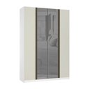 Ver imagem 1 de Guarda Roupa 4 Portas 3 Gavetas 159,2 Cm com Vidro Reflecta Prata Prime Luciane Móveis