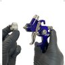 Pistola de Pintura Hvlp Pro-545 125 Ml Bico 1.0 Mm Cor Azul - 6