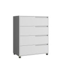 Ver imagem 3 de Cômoda 4 Gavetas 104x80 cm Viena Branco 100% MDF Casamia