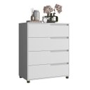 Ver imagem 4 de Cômoda 4 Gavetas 104x80 cm Viena Branco 100% MDF Casamia