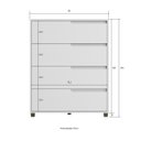 Ver imagem 5 de Cômoda 4 Gavetas 104x80 cm Viena Branco 100% MDF Casamia