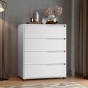 Ver imagem 1 de Cômoda 4 Gavetas 104x80 cm Viena Branco 100% MDF Casamia