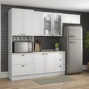 Ver imagem 1 de Cozinha Compacta 4 Peças 100% MDF com Torre Quente 1 Forno e Tampo para Balcão Pia 120cm Americana