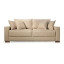 Ver imagem 1 de Sofá 3 Lugares Almofada Solta Linho Bege Medio Helô 2,40m