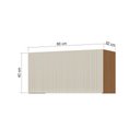 Ver imagem 3 de Armário Geladeira Simone Mendes 80cm 1 Porta Nesher Carvalho/greige