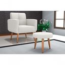 Ver imagem 6 de Kit Poltrona Decorativa Sala + Puff Havana Matrix Bege
