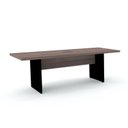 Ver imagem 1 de Mesa de Reunião Retangular Pé Painel com Power Box 200x90cm Marrom/Walnut/Preto