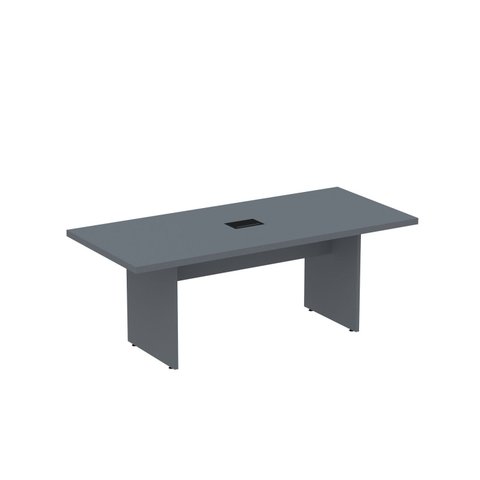 Mesa de Reunião Retangular com Power Box 200x90cm MR2000PE40 Cinza/Grafito