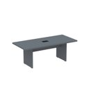Ver imagem 1 de Mesa de Reunião Retangular com Power Box 200x90cm MR2000PE40 Cinza/Grafito
