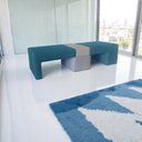Ver imagem 3 de Poltrona Cama Cx_nu que Se Transforma em Sofá Cama de Solteiro em Sued/sarja Azul