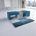 Ver imagem 1 de Poltrona Cama Cx_nu que Se Transforma em Sofá Cama de Solteiro em Sued/sarja Azul